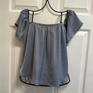American Eagle silver shimmery top size SM